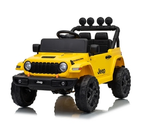  Детский электромобиль Jeep Wrangler Rubicon жёлтого цвета
