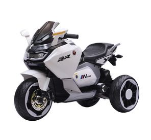 Motocicletă electrică pentru copii, alb (21725)